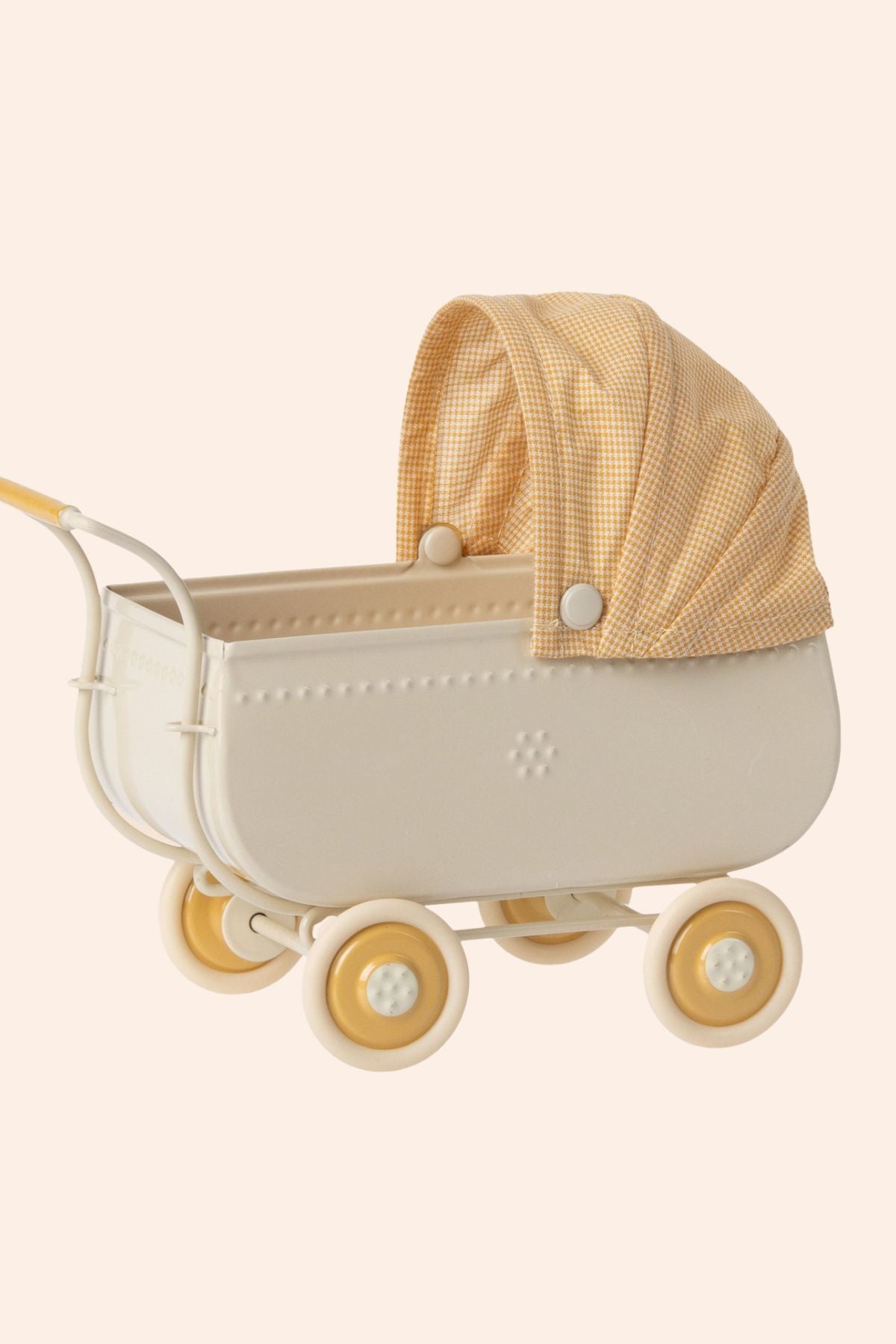 Maileg - Pram Micro - Yellow - Strawberries & Cream