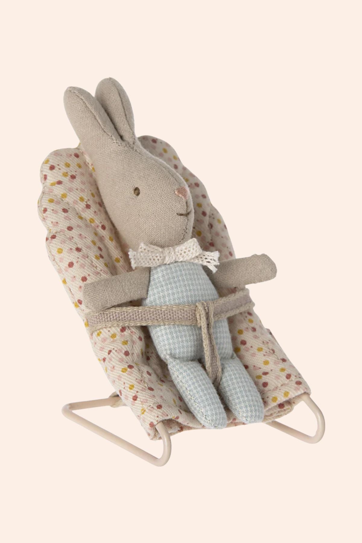 Maileg - Rabbit My - Light Blue Check - Strawberries & Cream 