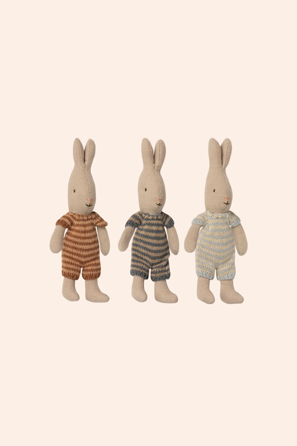 Maileg - Rabbit in Carry Cot Micro - 3 Mint - Strawberries & Cream 