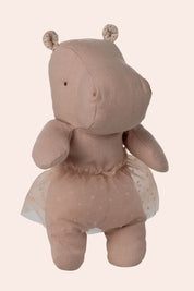 Maileg - Safari Friends - Small Hippo with Skirt  - Soft Rose Strawberries & Cream - toys