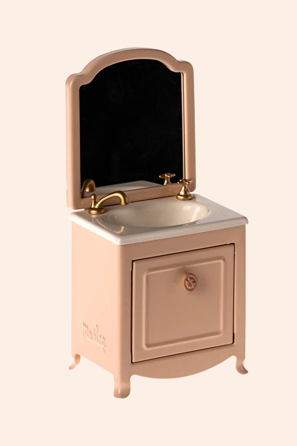 Maileg - Sink Dresser Mirror - Mouse - Powder - Strawberries & Cream