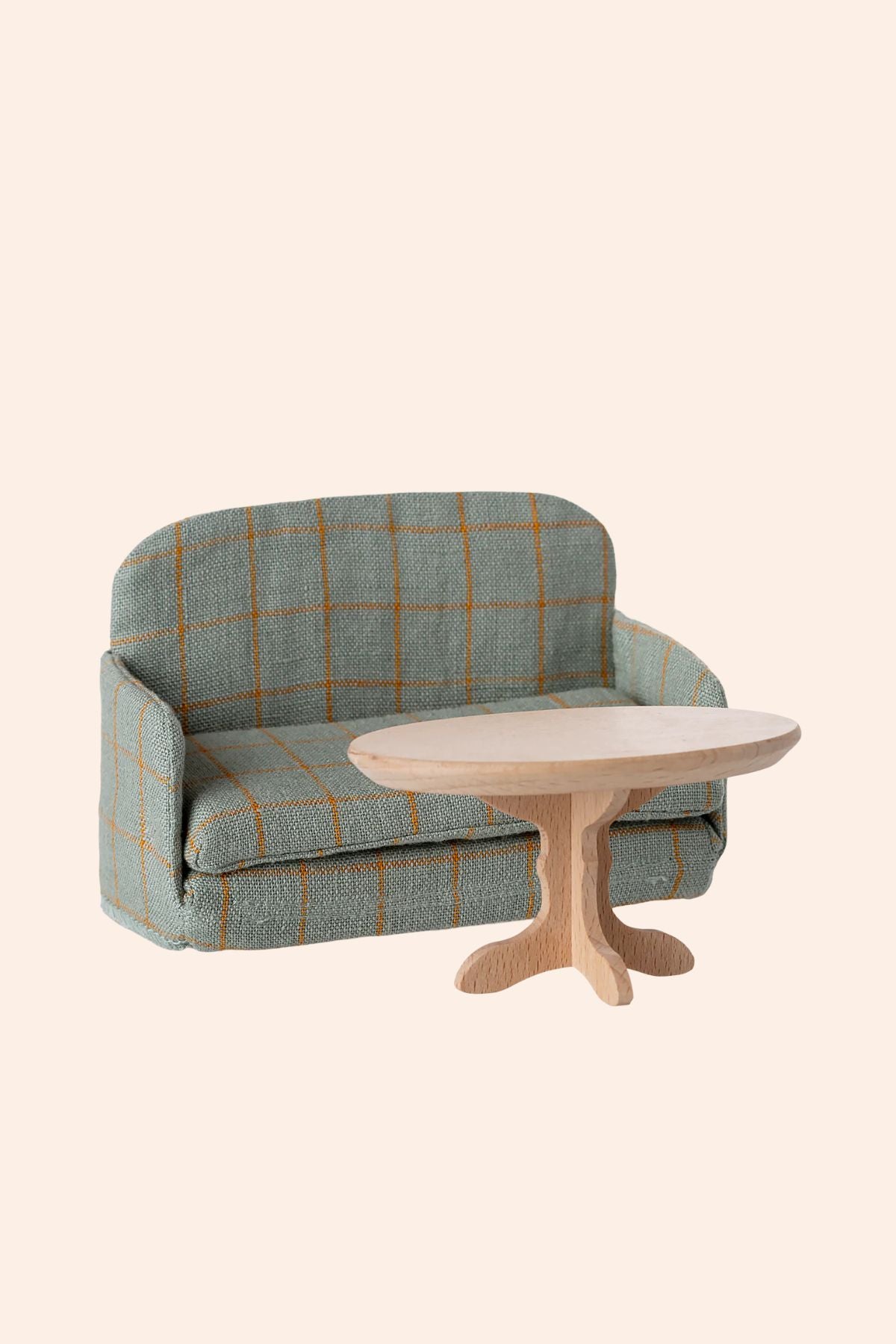 Maileg - Sofa bed, Mouse - Checker - Strawberries & Cream