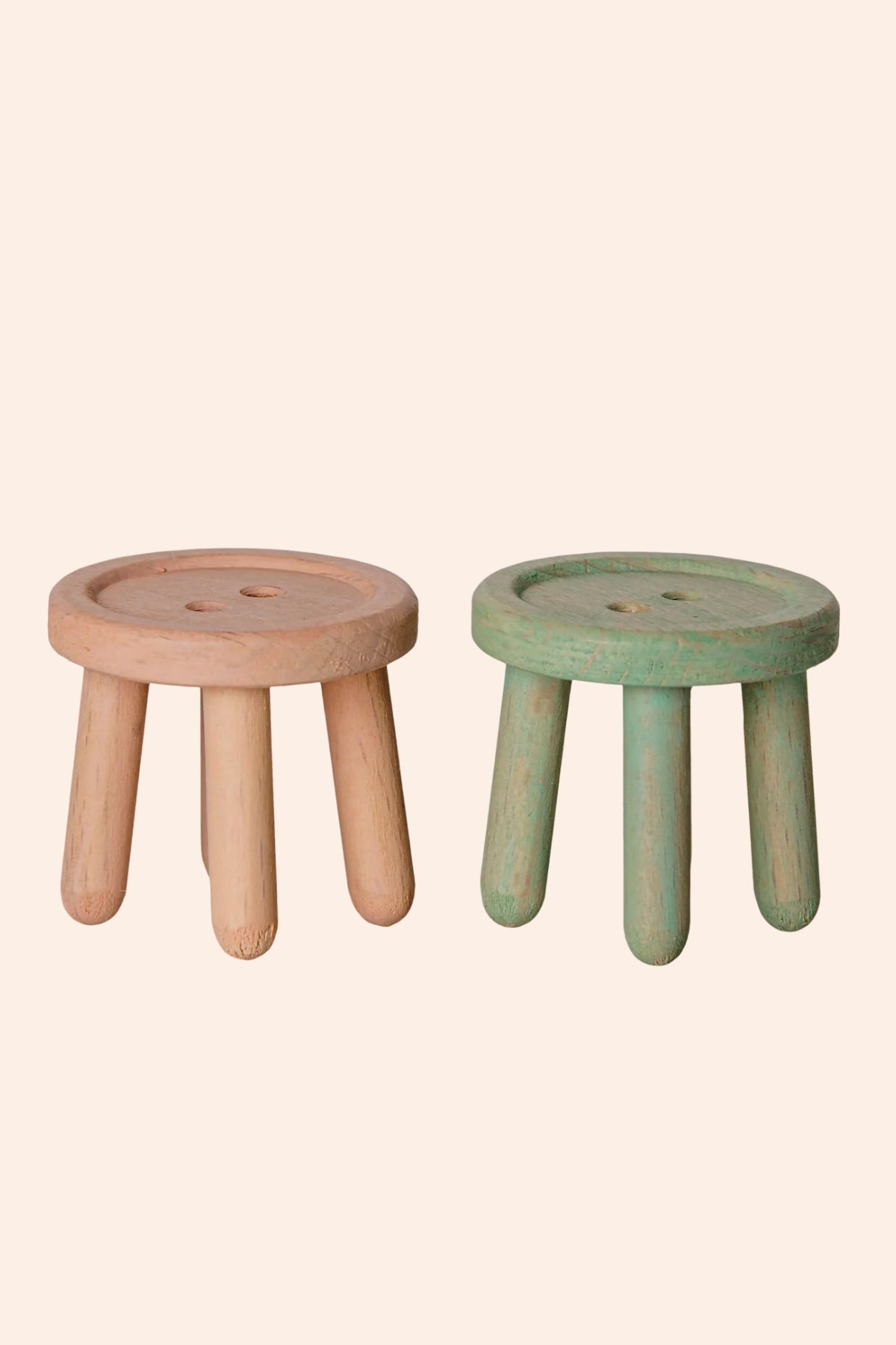 Maileg - Stool set  - Mouse Light Rose/Light Mint- Strawberries & Cream - Ingrid Lewis - Designer