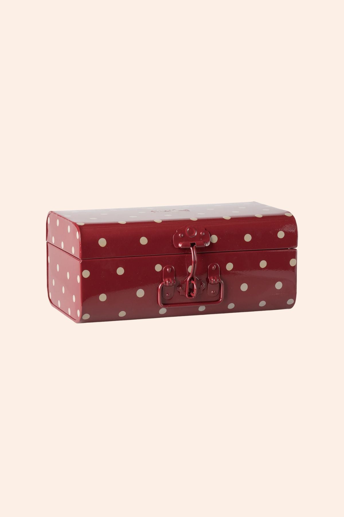 Maileg - Storage Suicase, Small - Red dots - Strawberries & Cream