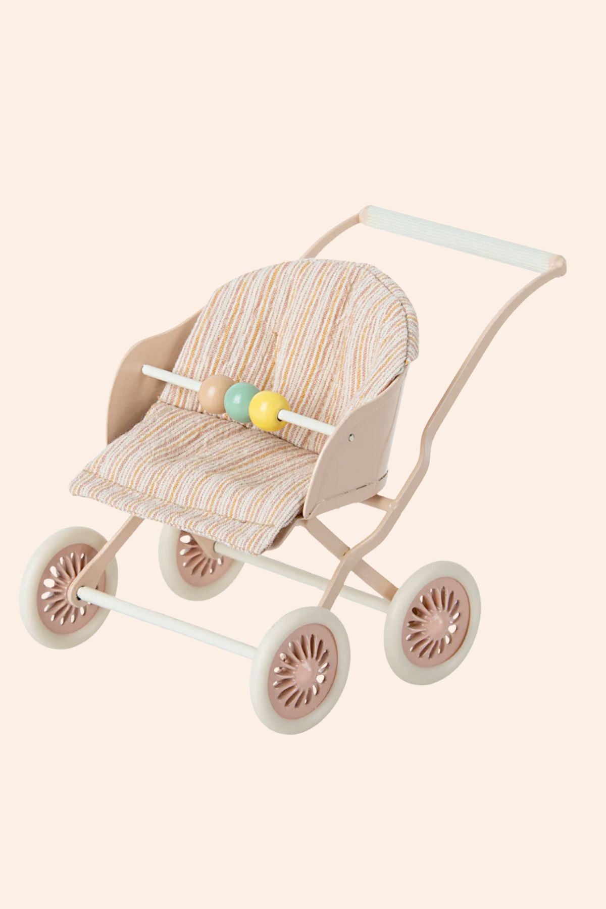 Maileg - Stroller - Baby Mice - Rose - Strawberries & Cream