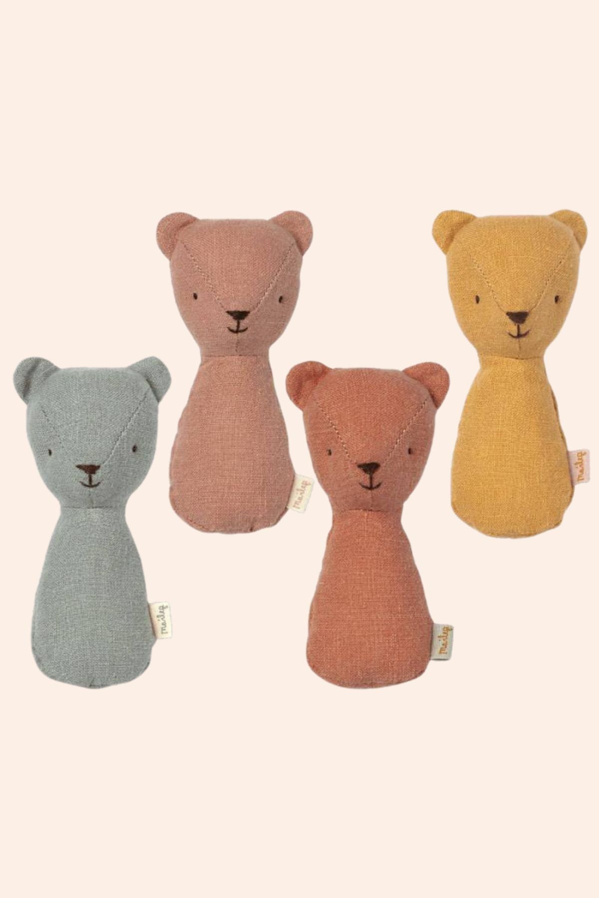 Maileg - Teddy Rattle - Chinos Green - Strawberries & Cream