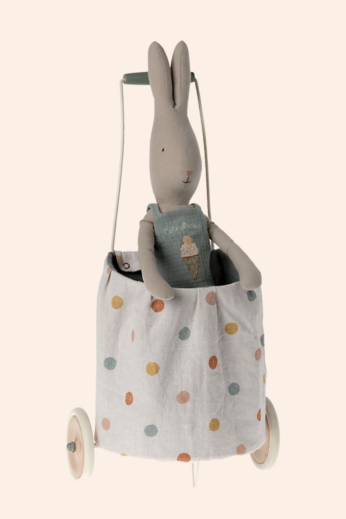 Maileg - Trolley - Multi Dots Blue - Strawberries & Cream 
