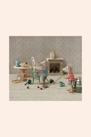 Maileg - Vintage Chair, Mouse - Off White - Strawberries & Cream