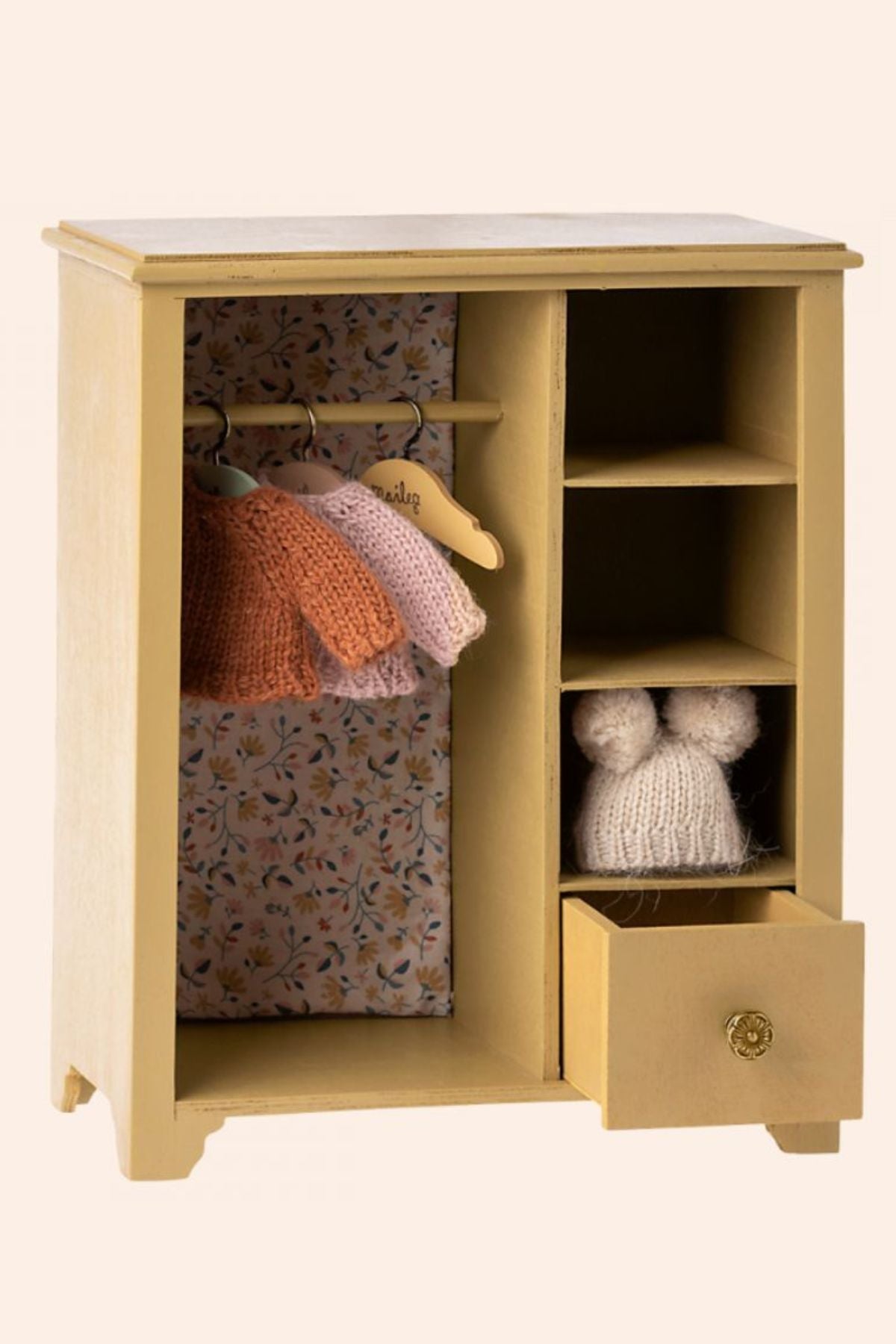 Maileg - Wardrobe - Large Yellow. Strawberries & Cream 