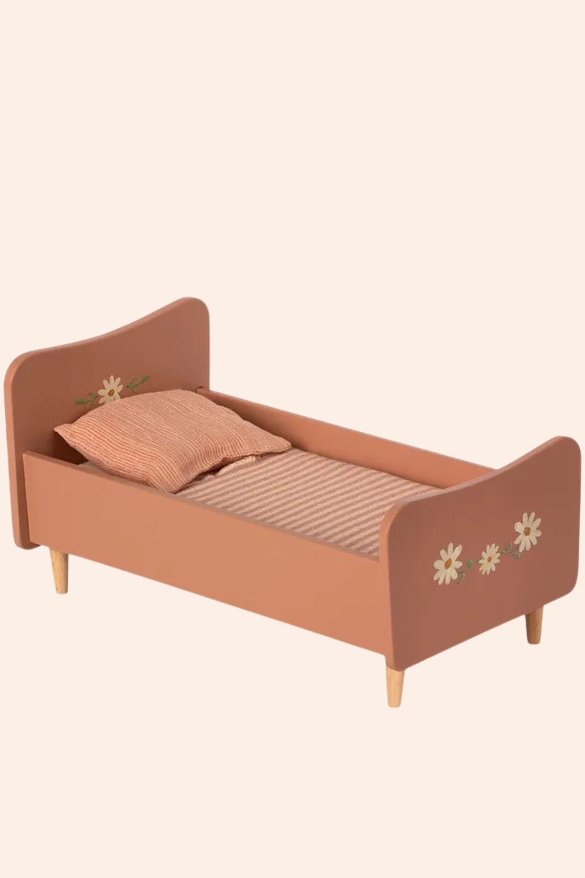 Maileg - Wooden Bed - Mini Rose - Strawberries &  Cream 