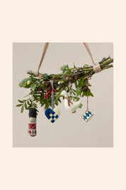 Maileg Metal Ornament, Small Drum - Dark Blue - Strawberries & Cream
