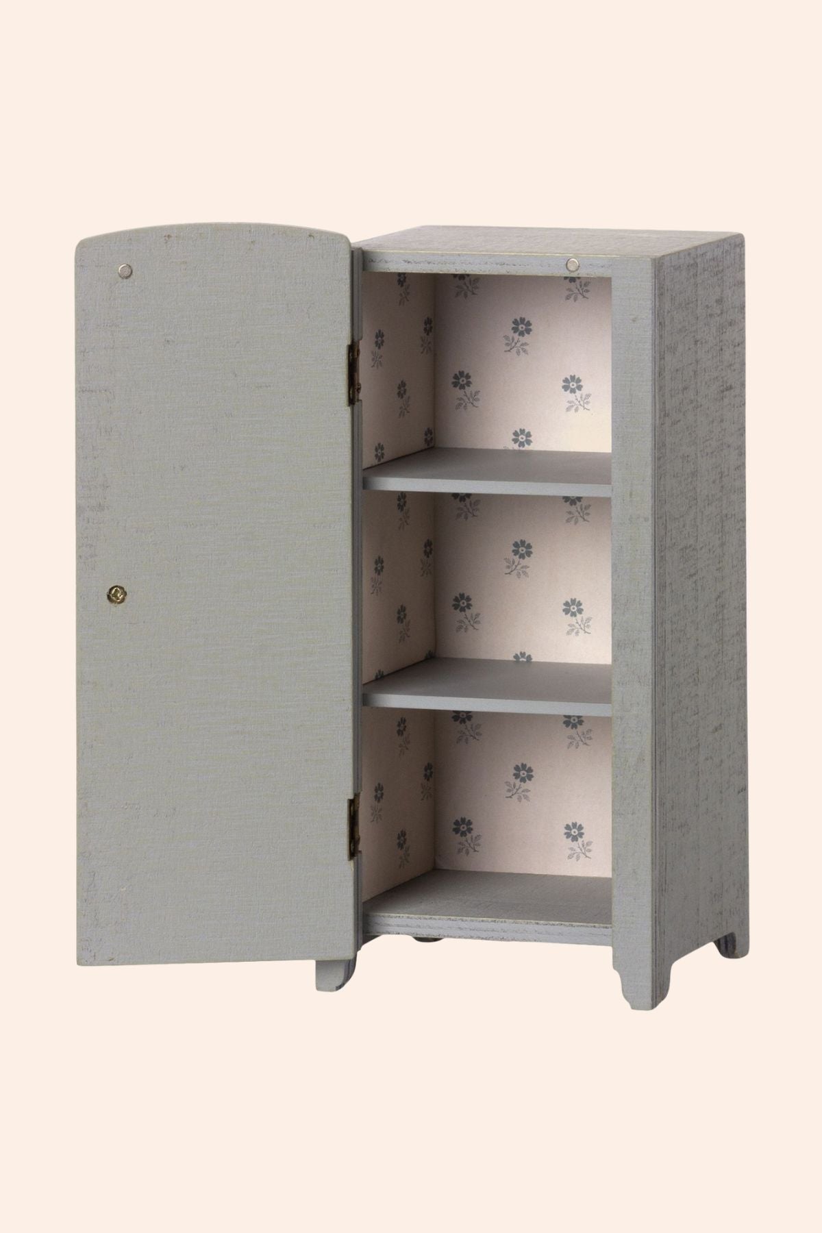 Maileg Miniature Closet - Grey/Mint - Strawberries & Cream