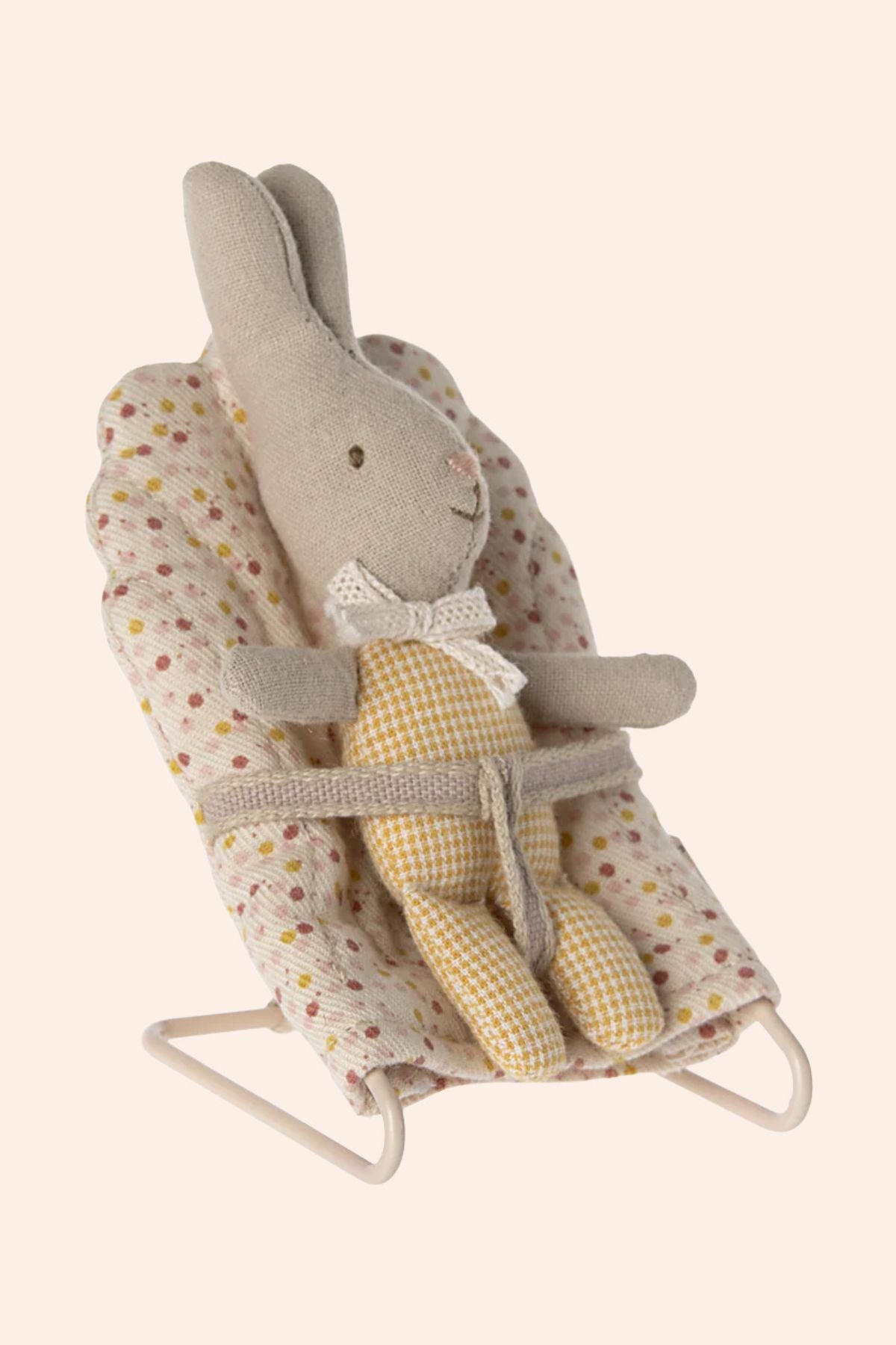 Maileg Rabbit My - Yellow Check - Strawberries & Cream
