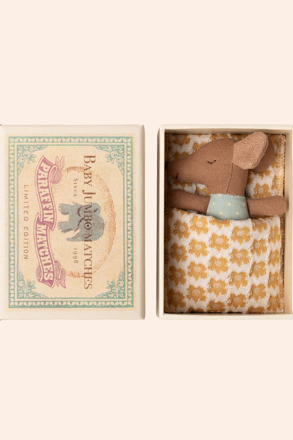  Wakey Baby Mouse in Matchbox - Blue - Strawberries & Cream - Ingrid Lewis - Designer
