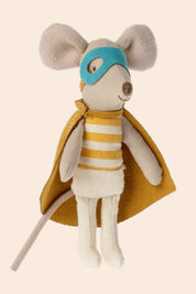Maileg SuperHero Mouse - Little Brother  Match Box - Strawberries & Cream