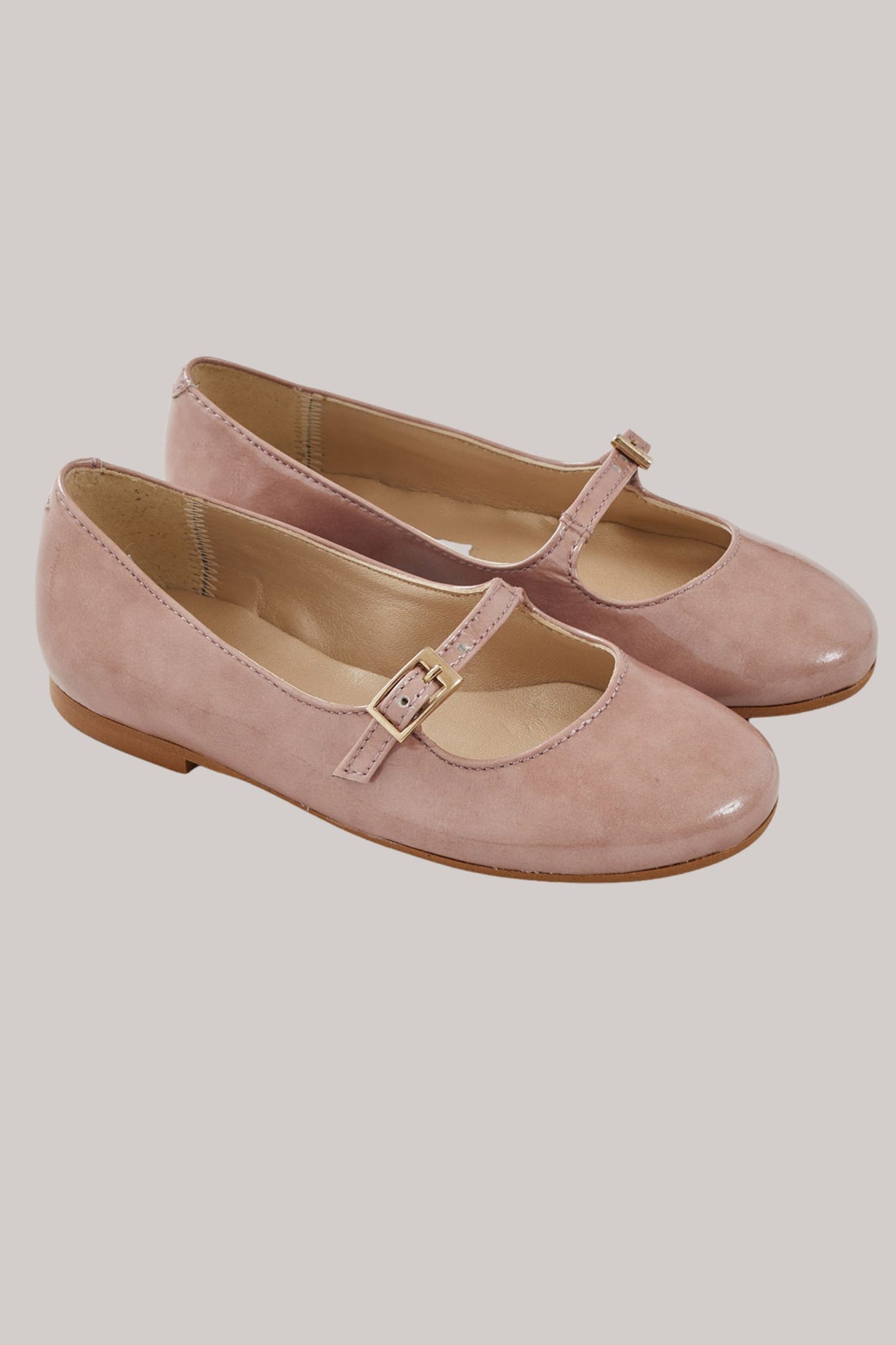 Mary Jane Patent Leather Dusty Pink Strawberries Cream