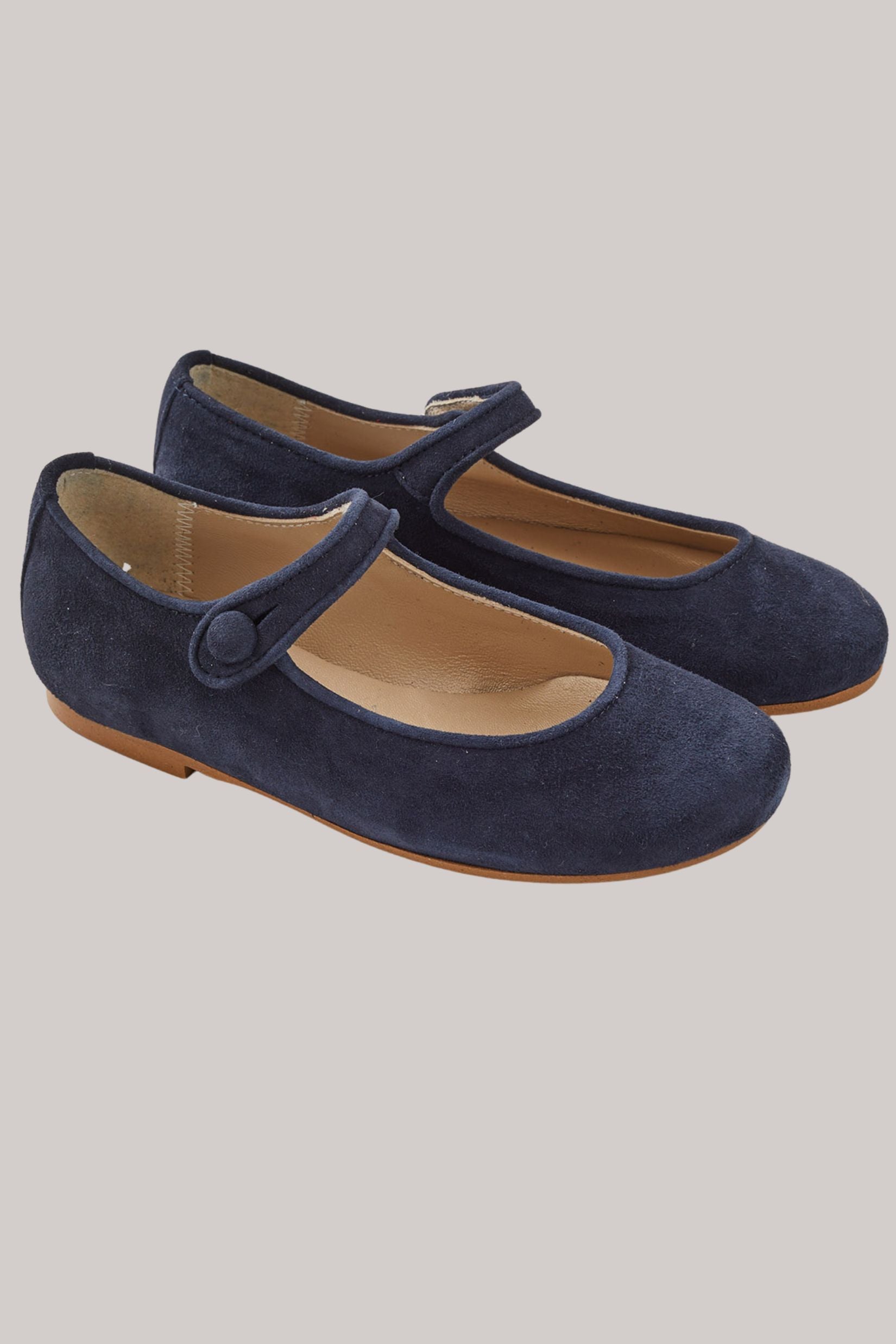 Mary Jane Suede Navy Strawberries Cream Strawberries