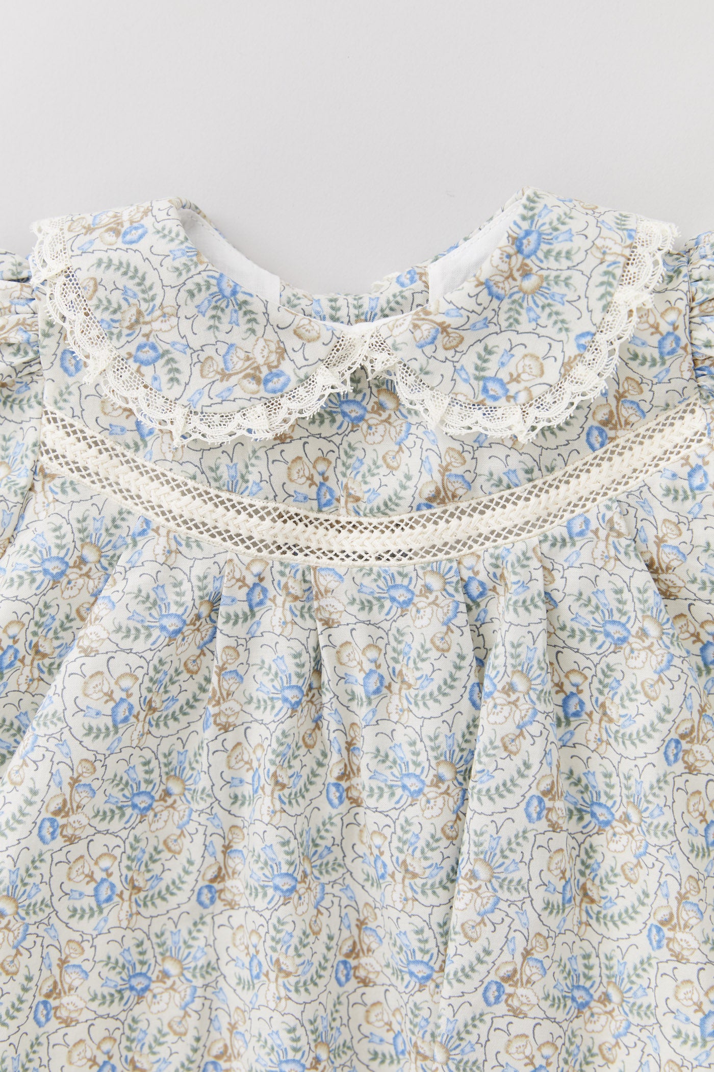 Baby Milkshake Dress Kyoto Blue Floral Print - Designed by Ingrid Lewis - Strawberries & Cream