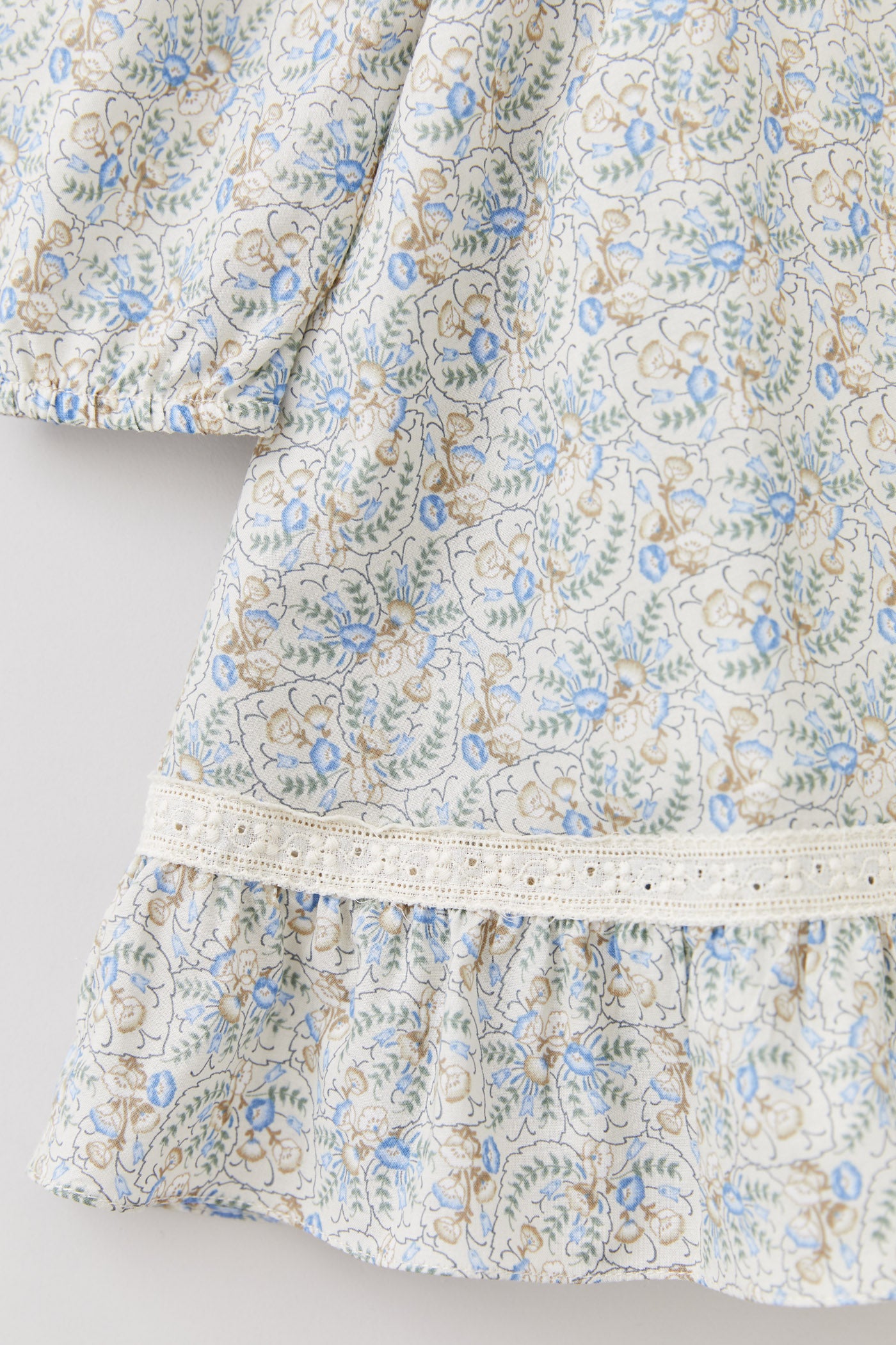 Baby Milkshake Dress Kyoto Blue Floral Print - Designed by Ingrid Lewis - Strawberries & Cream