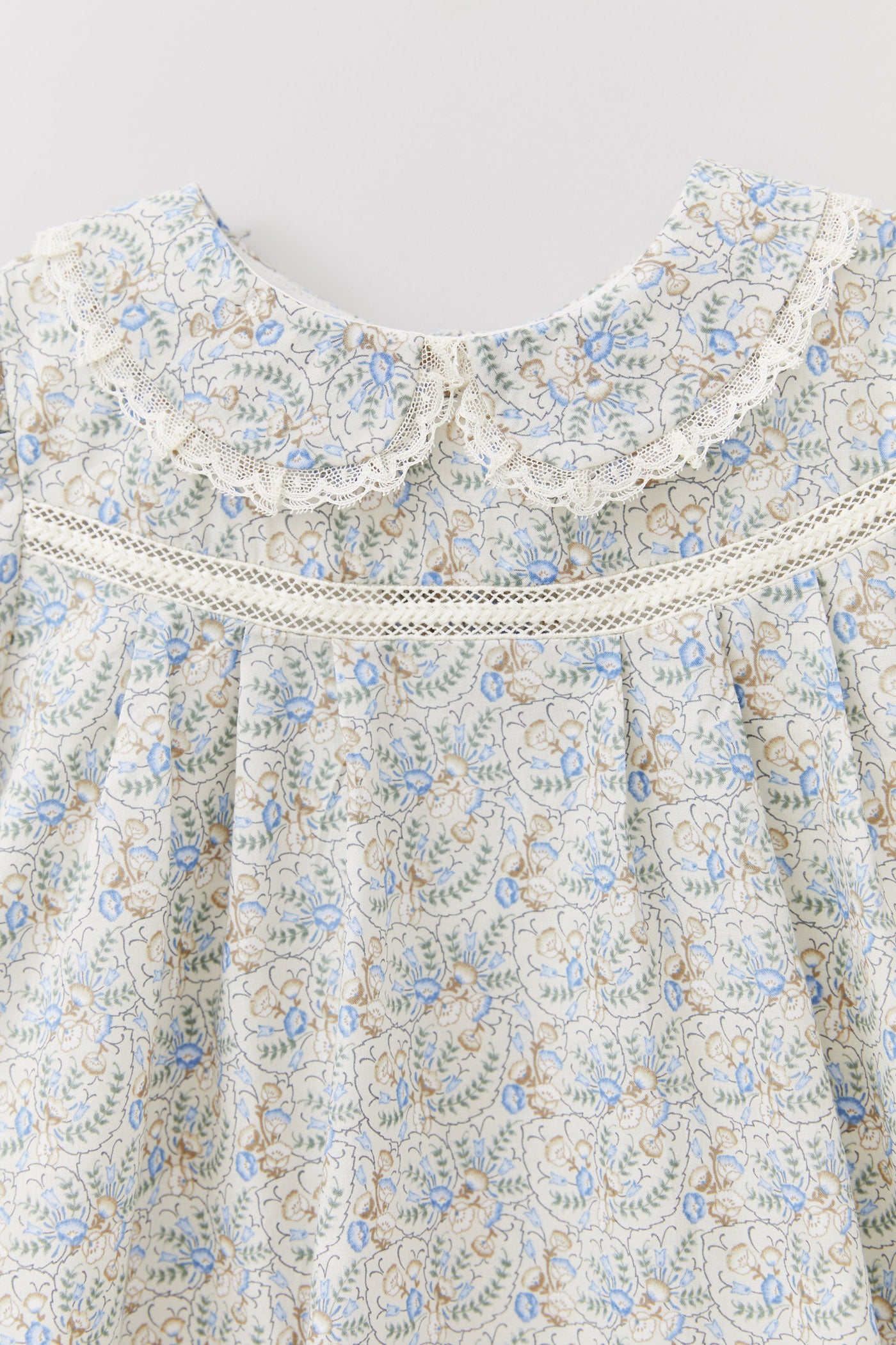 Milkshake Dress Kyoto Blue Floral Print - Designed by Ingrid Lewis - Strawberries & Cream