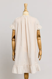 Moon Night Dress In Beige Gold Dots - Designed by Ingrid Lewis - Strawberries & Cream