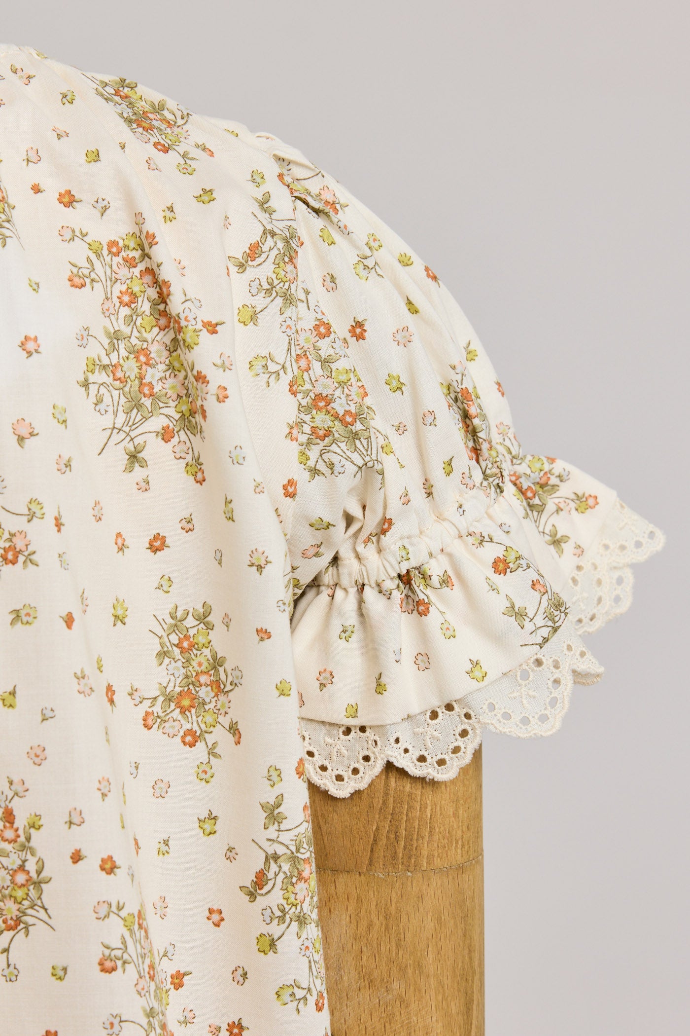 Moon Night Dress In Cream Wild Flowers - Designed by Ingrid Lewis - Strawberries & Cream