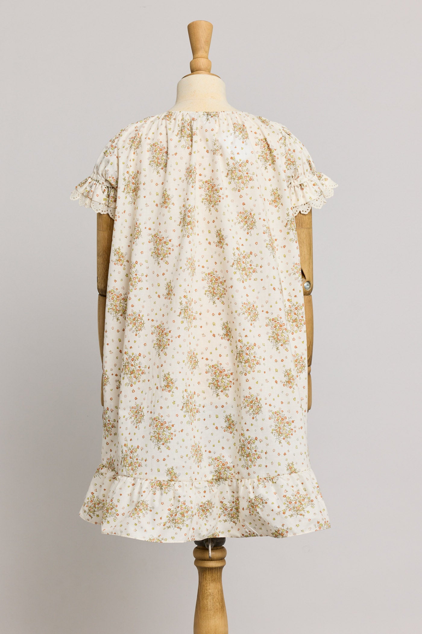 Moon Night Dress In Cream Wild Flowers - Designed by Ingrid Lewis - Strawberries & Cream