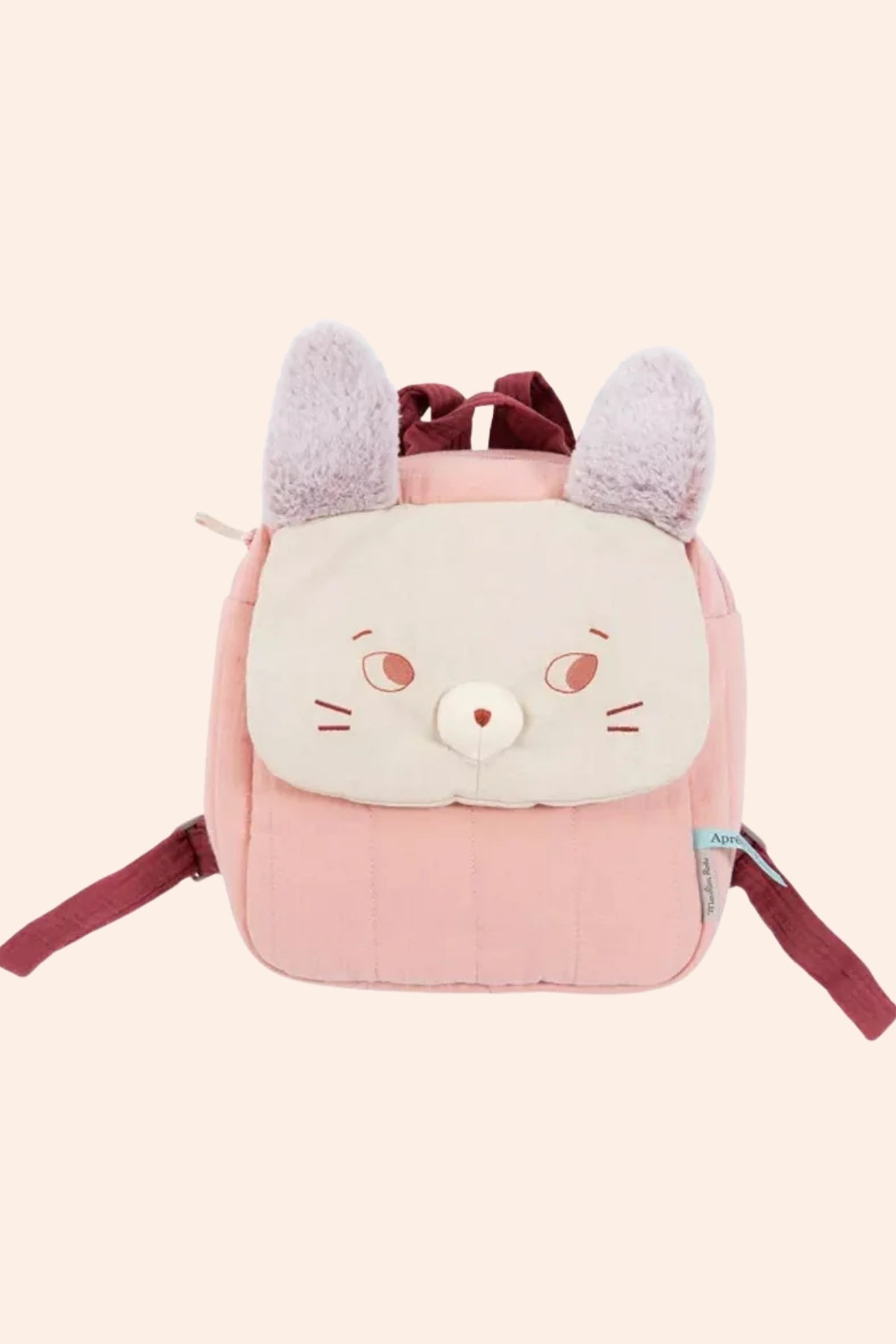 Moulin Roty - Après la Pluie -  Brume the Mouse Backpack - Strawberries & Cream