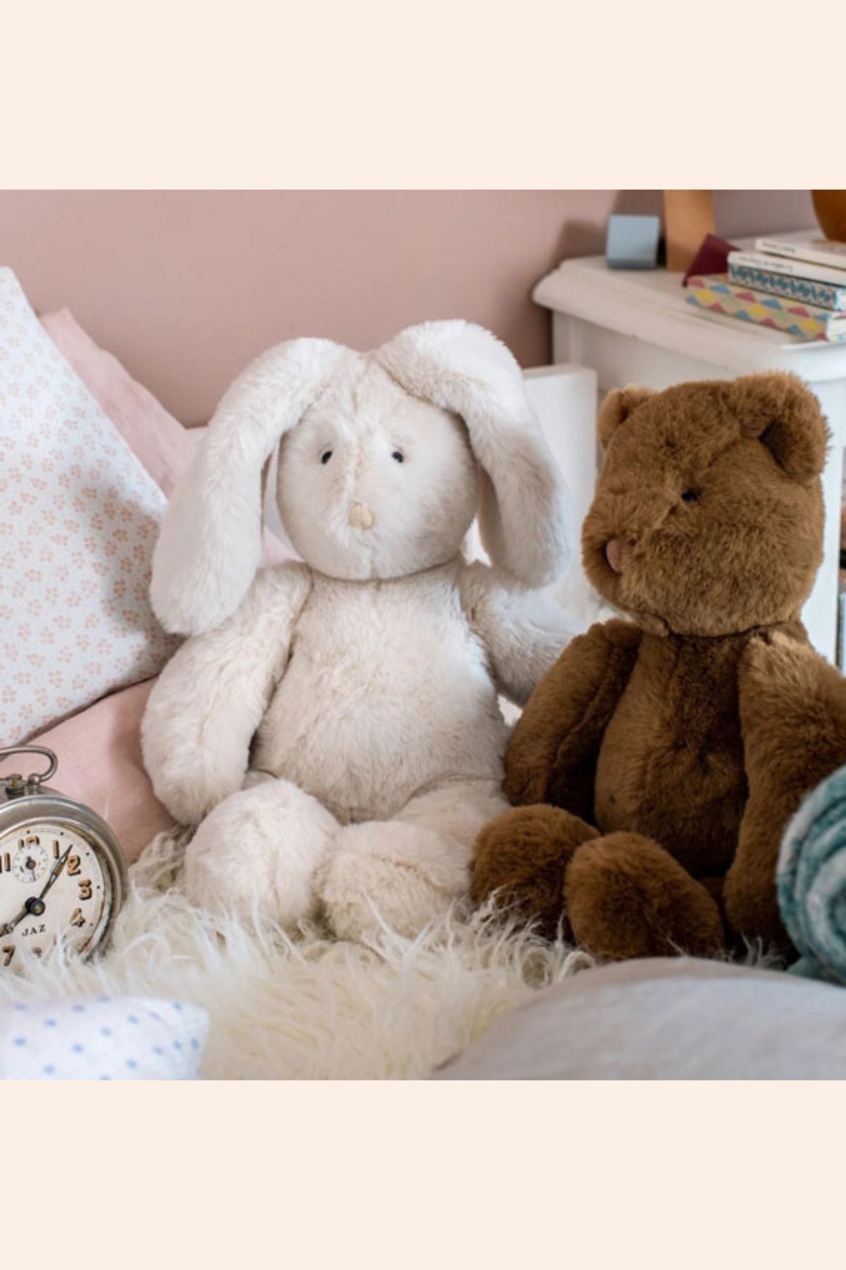 Moulin Roty - Arthur & Louison - Louison The Big Rabbit Cream - Strawberries & Cream