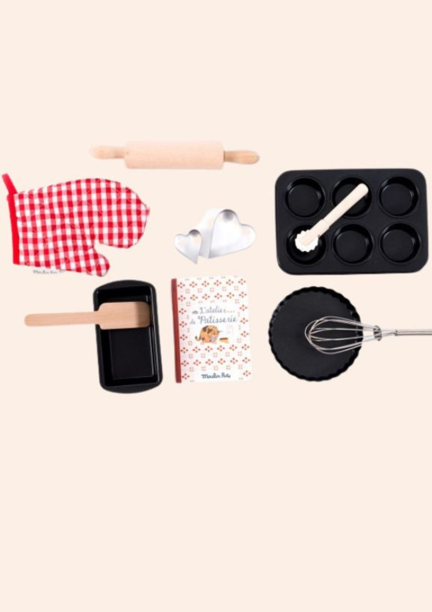 Moulin Roty - Baking Set - L’atelier de Patisserie Valise - Strawberries & Cream - Bakery Set - Fun for all - Cookery Set 
