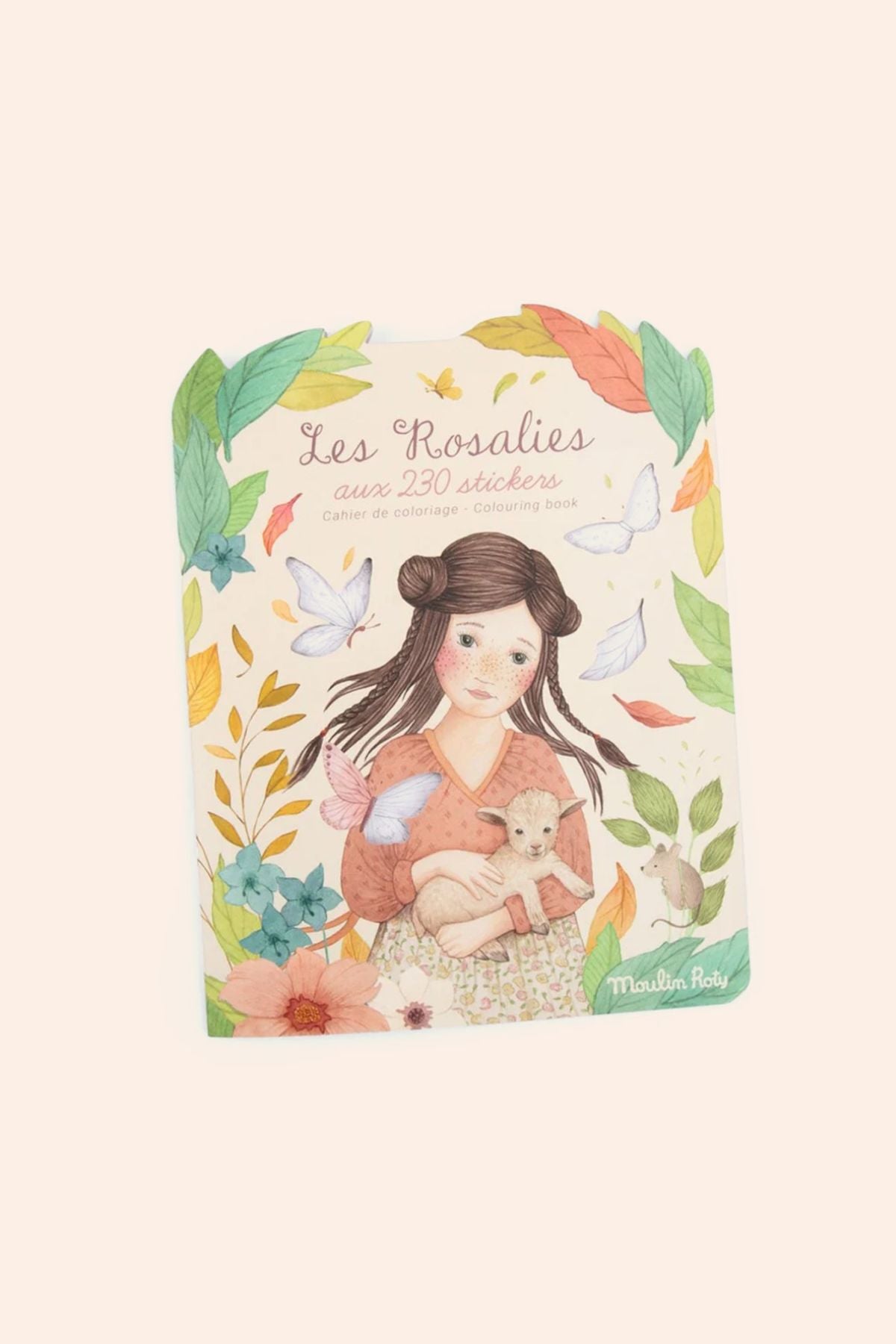 Moulin Roty - Colouring Book - 230 Stickers - Les Rosalies - Strawberries & Cream 