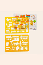 Moulin Roty - Drawing Stencil Sets - City - Strawberries & Cream