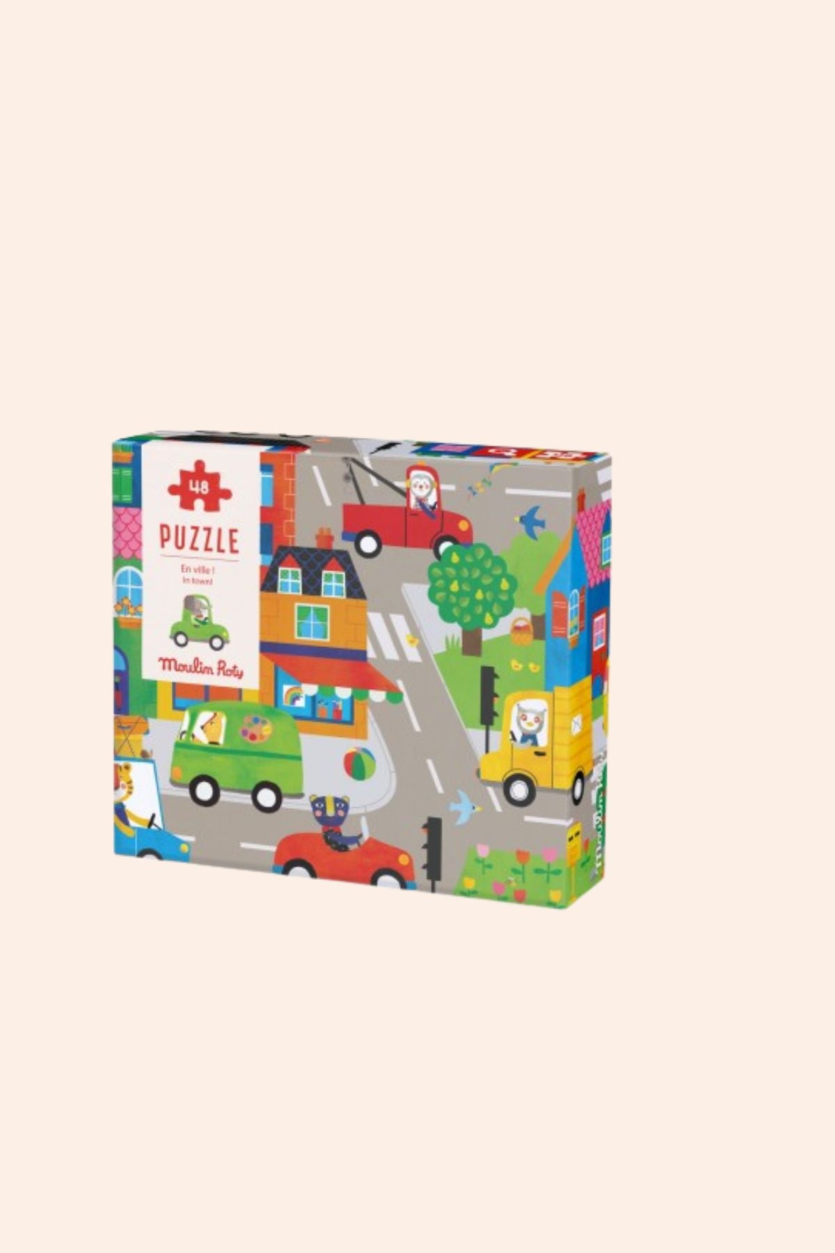 Moulin Roty - In town - Puzzle -  Les Popipop - Strawberries & Cream 