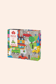 Moulin Roty - In town - Puzzle -  Les Popipop - Strawberries & Cream 