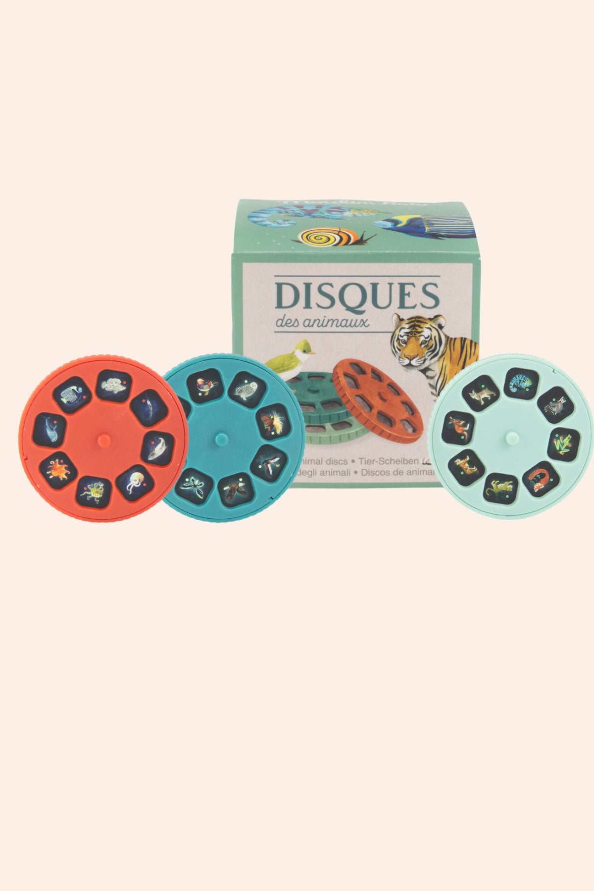 Moulin Roty -  Le Jardin du Moulin - Box of 3 discs - Sea Animals - Strawberries & Cream - Ingrid Lewis - Designer