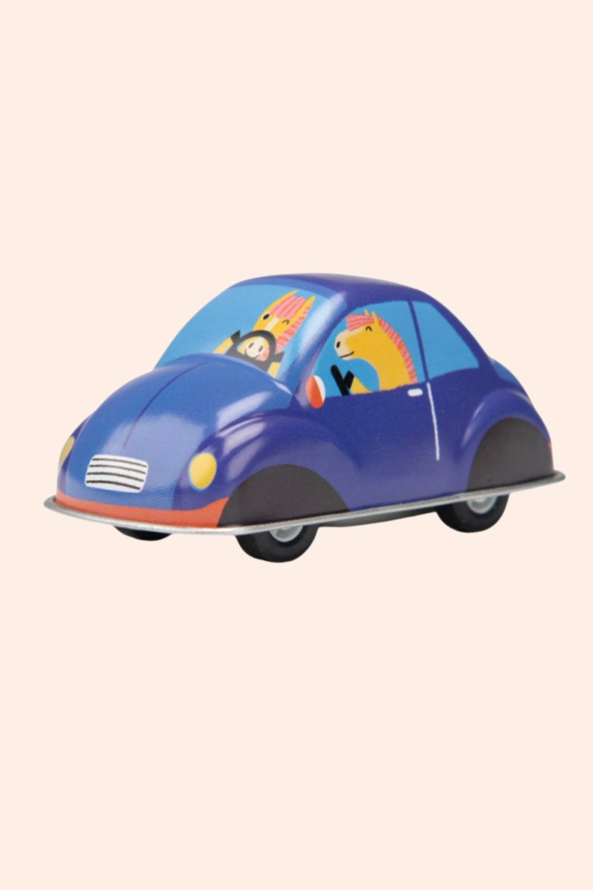 Moulin Roty -  Les Jouets - Friction Metal Car - Blue - Strawberries & Cream 