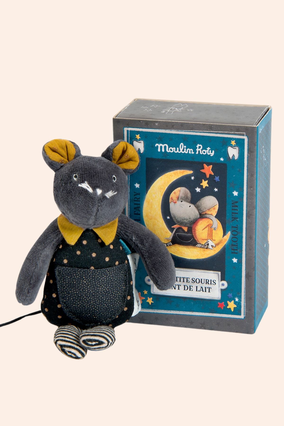 Moulin Roty - Les Moustaches - Milk Tooth Mouse Fairy - Strawberries & Cream