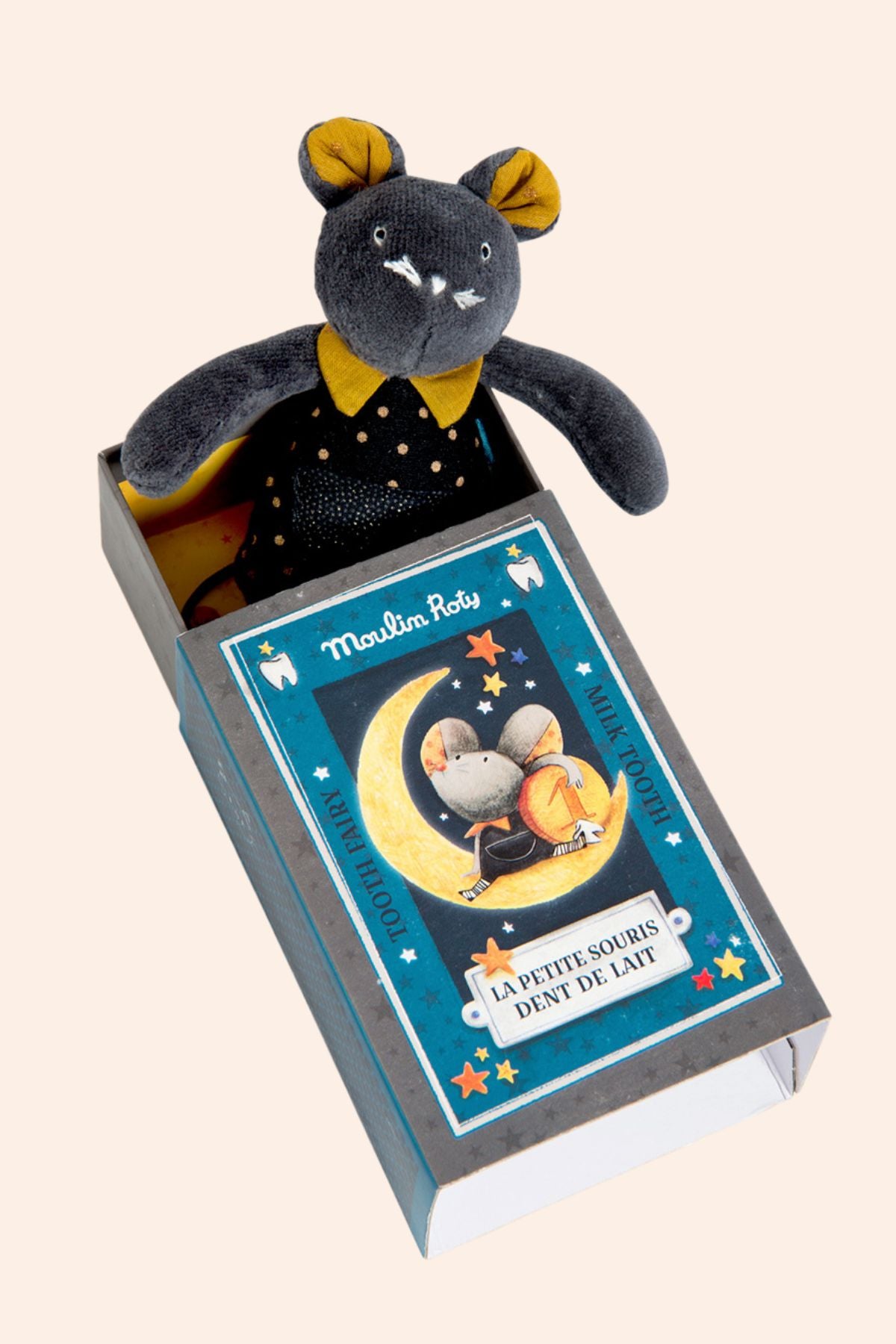 Moulin Roty - Les Moustaches - Milk Tooth Mouse Fairy - Strawberries & Cream