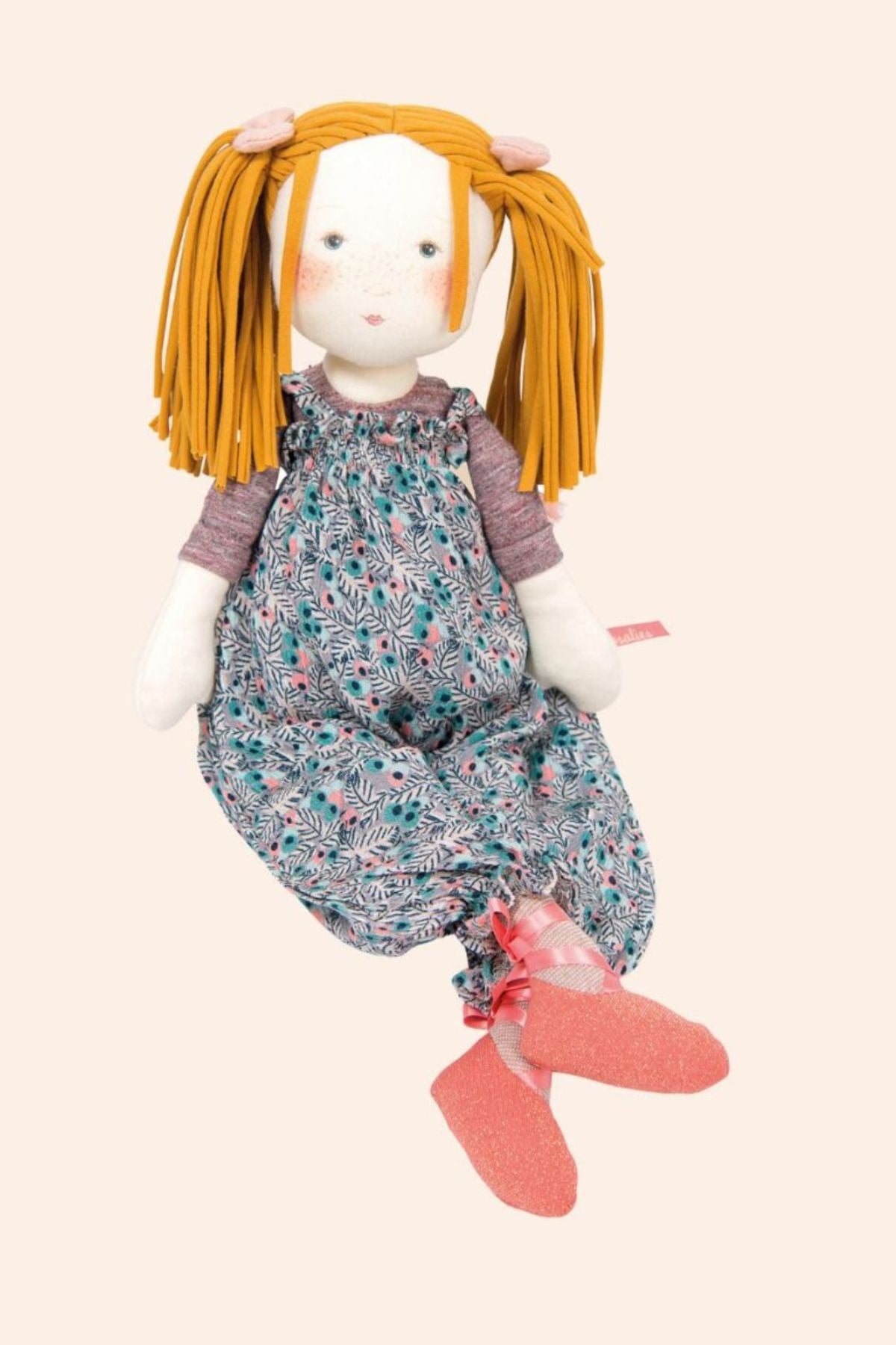 Moulin Roty - Les Rosalies - Violette Rag Doll - Dungarees - Strawberries & Cream