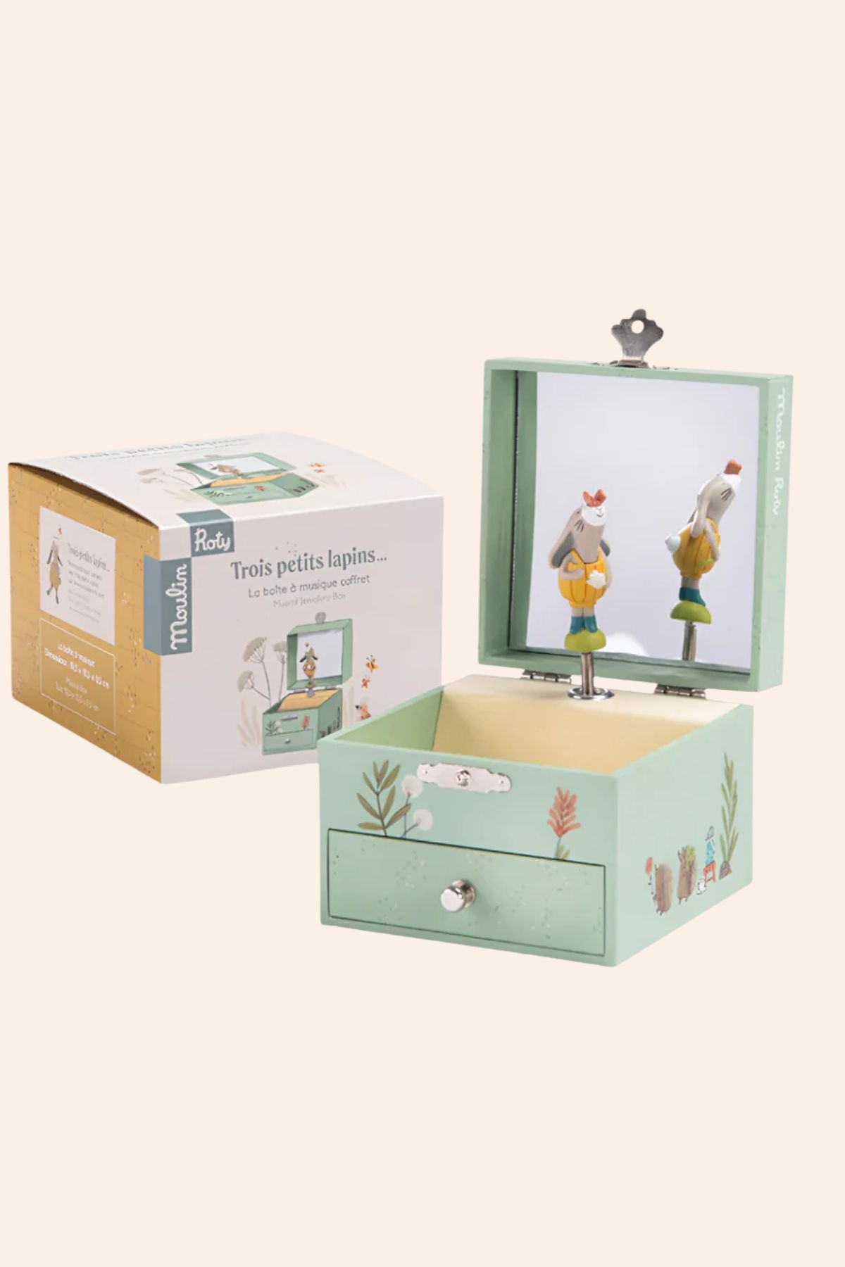 Moulin Roty - Musical Jewellery Box - Trois Petits Lapins