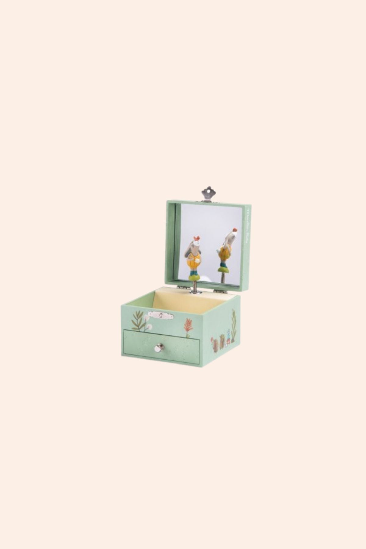 Moulin Roty - Musical Jewellery Box - Trois Petits Lapins - Strawberries & Cream