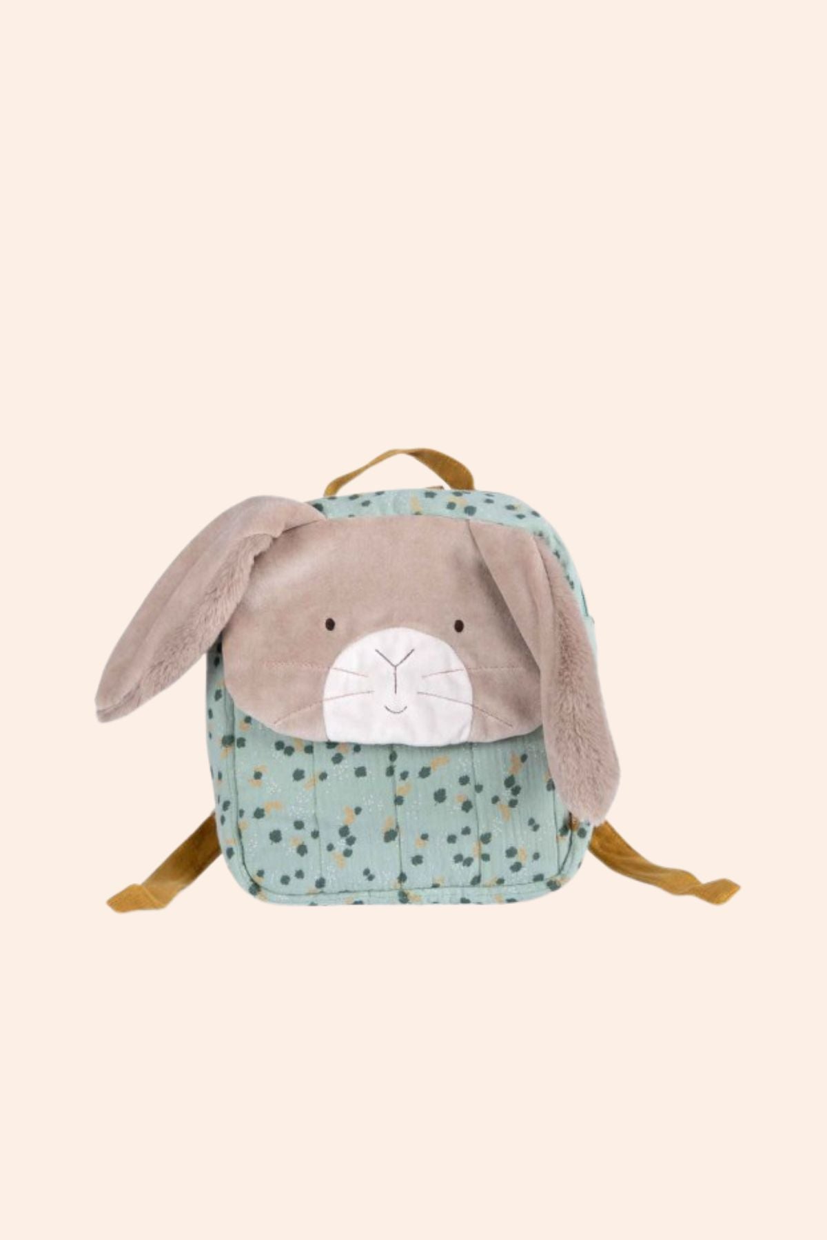 Moulin Roty - Sage Rabbit Backpack - Trois Petits Lapins - Strawberries & Cream