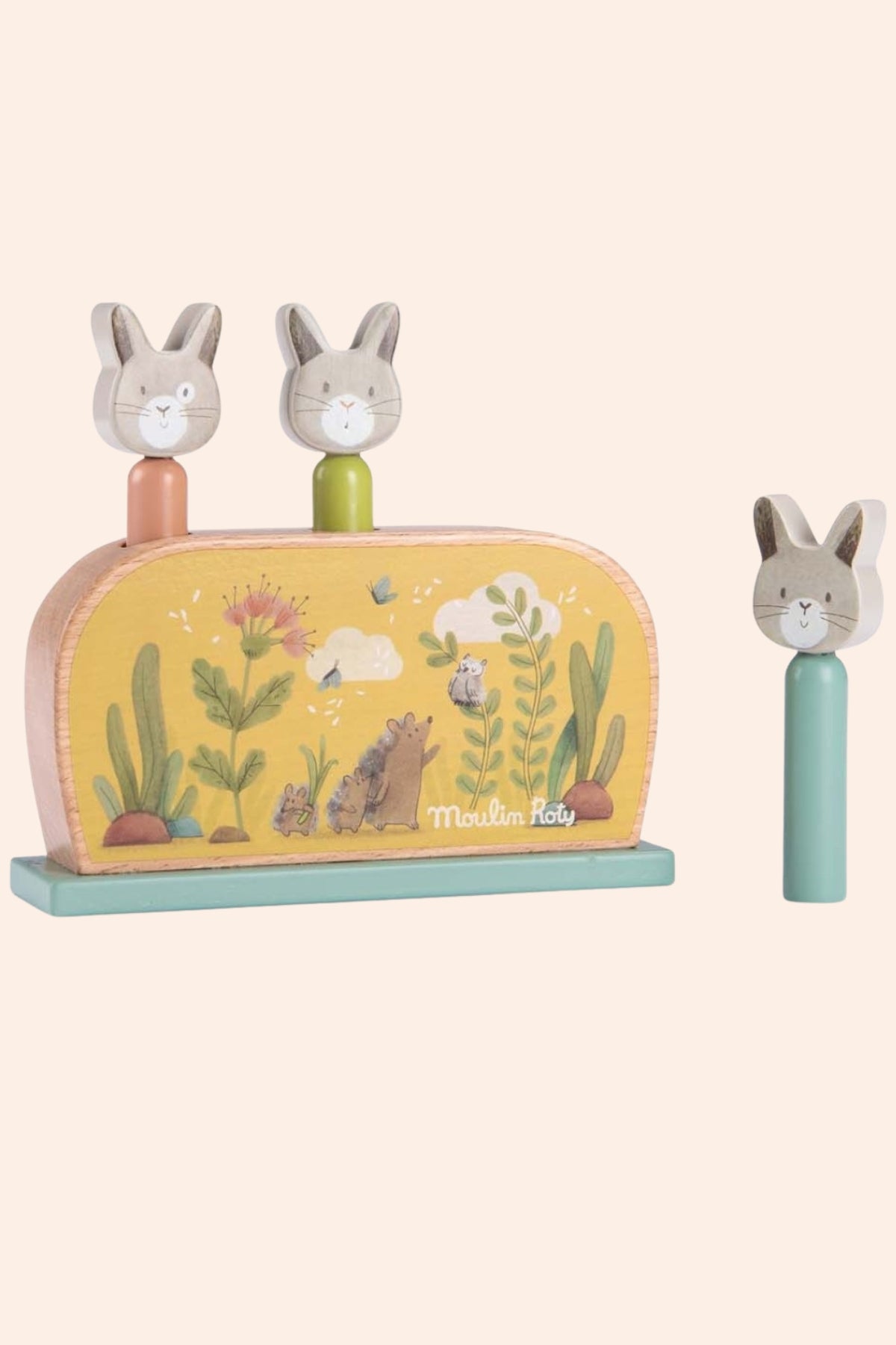 Moulin Roty - Trois Petits Lapins - Pop-up Toy - Strawberries & Cream - Ingrid Lewis - Designer