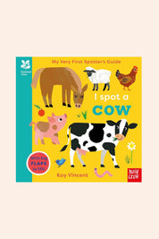 National Trust: My Very First Spotter's Guide: I Spot a Cow - Strawberries & Cream - Ingrid Lewis - Designer
Book cover of 'I Spot a Cow' with illustrations of farm animals.