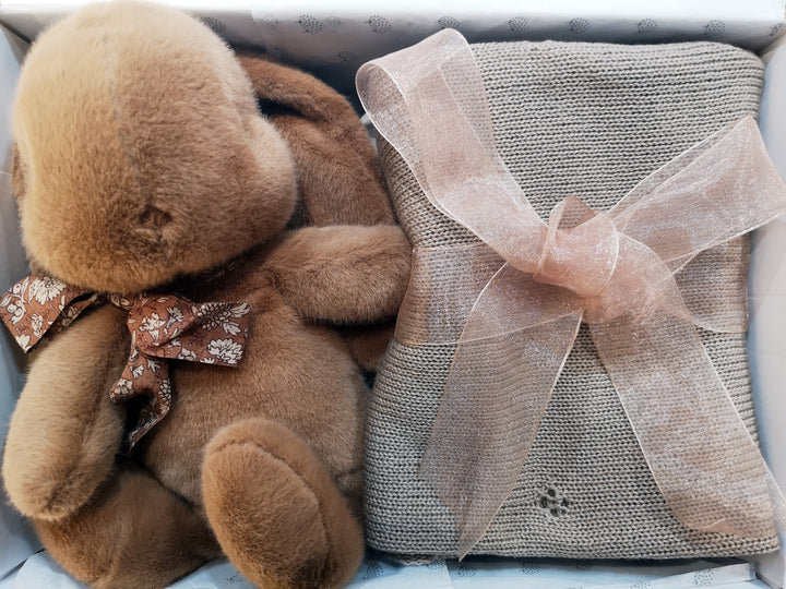 Gift Box - Nougat Bunny & Taupe Elegance