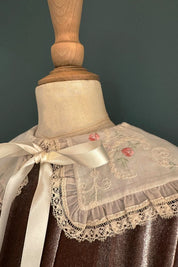 Piano Dress - Pink Velvet - Designed by Ingrid Lewis - Strawberries and Cream