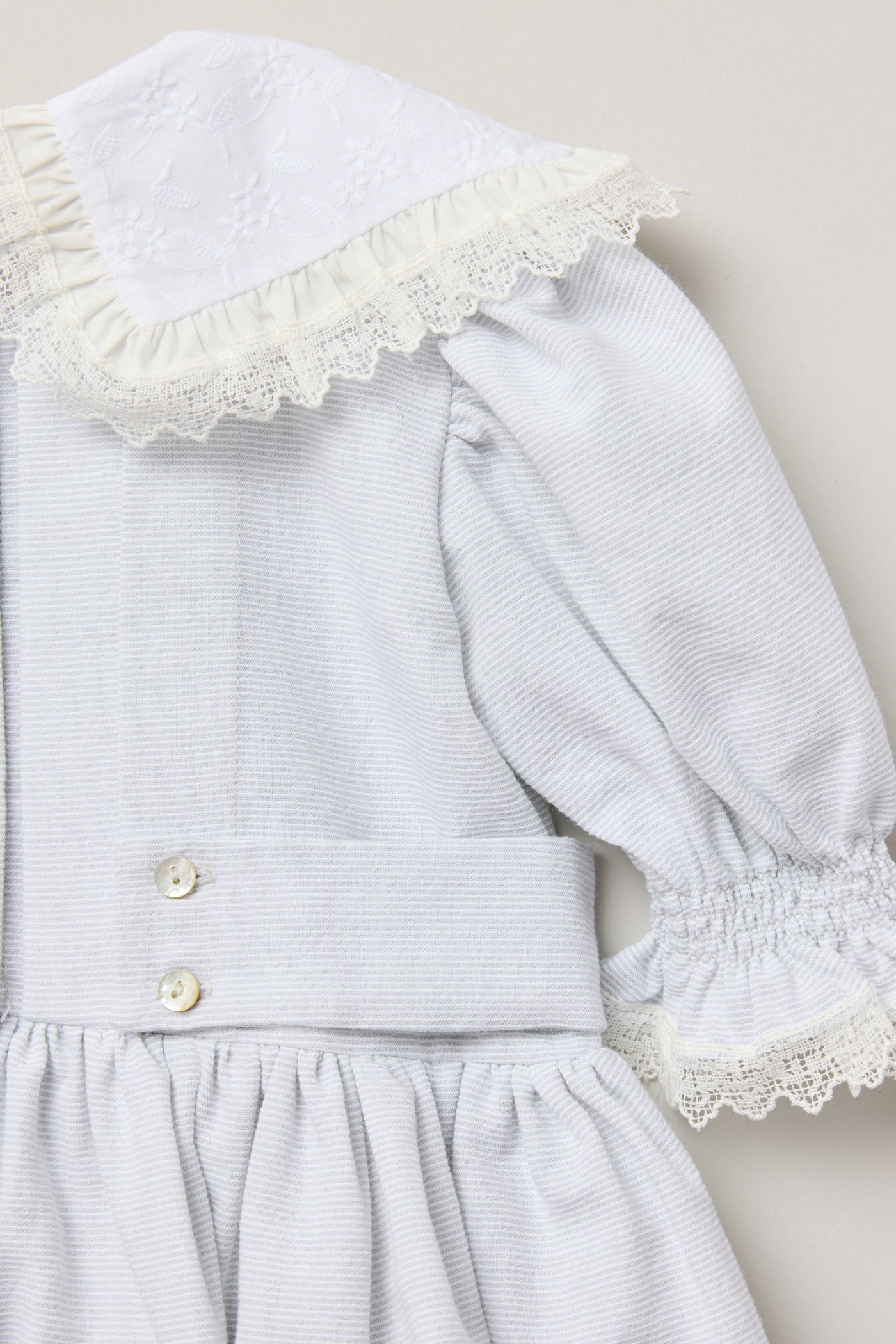 Baby Piano Light Grey Stripe - Designed by Ingrid Lewis - Strawberries & Cream