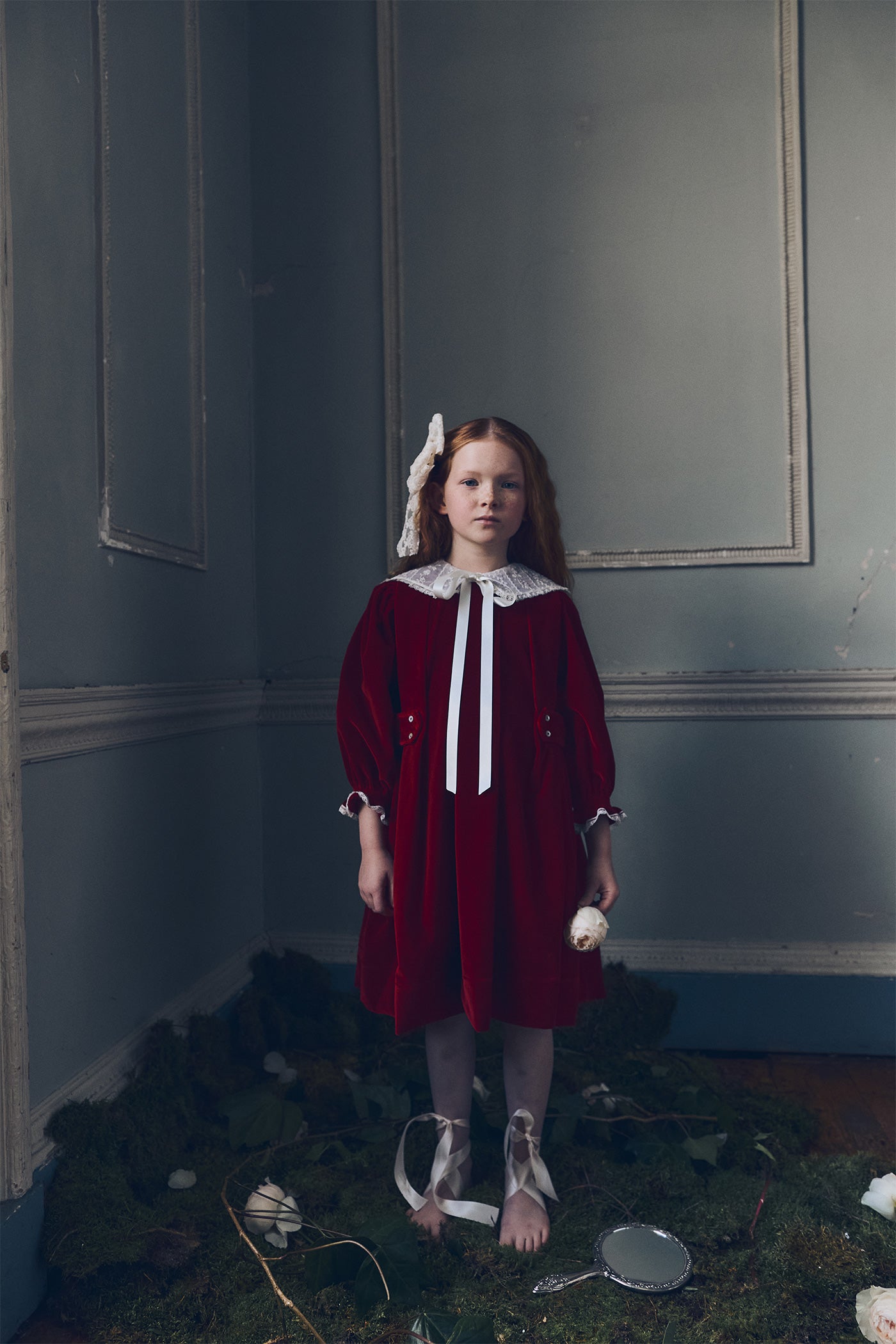 Piano Dress Red Velvet - Designed by Ingrid Lewis - Strawberries & Cream