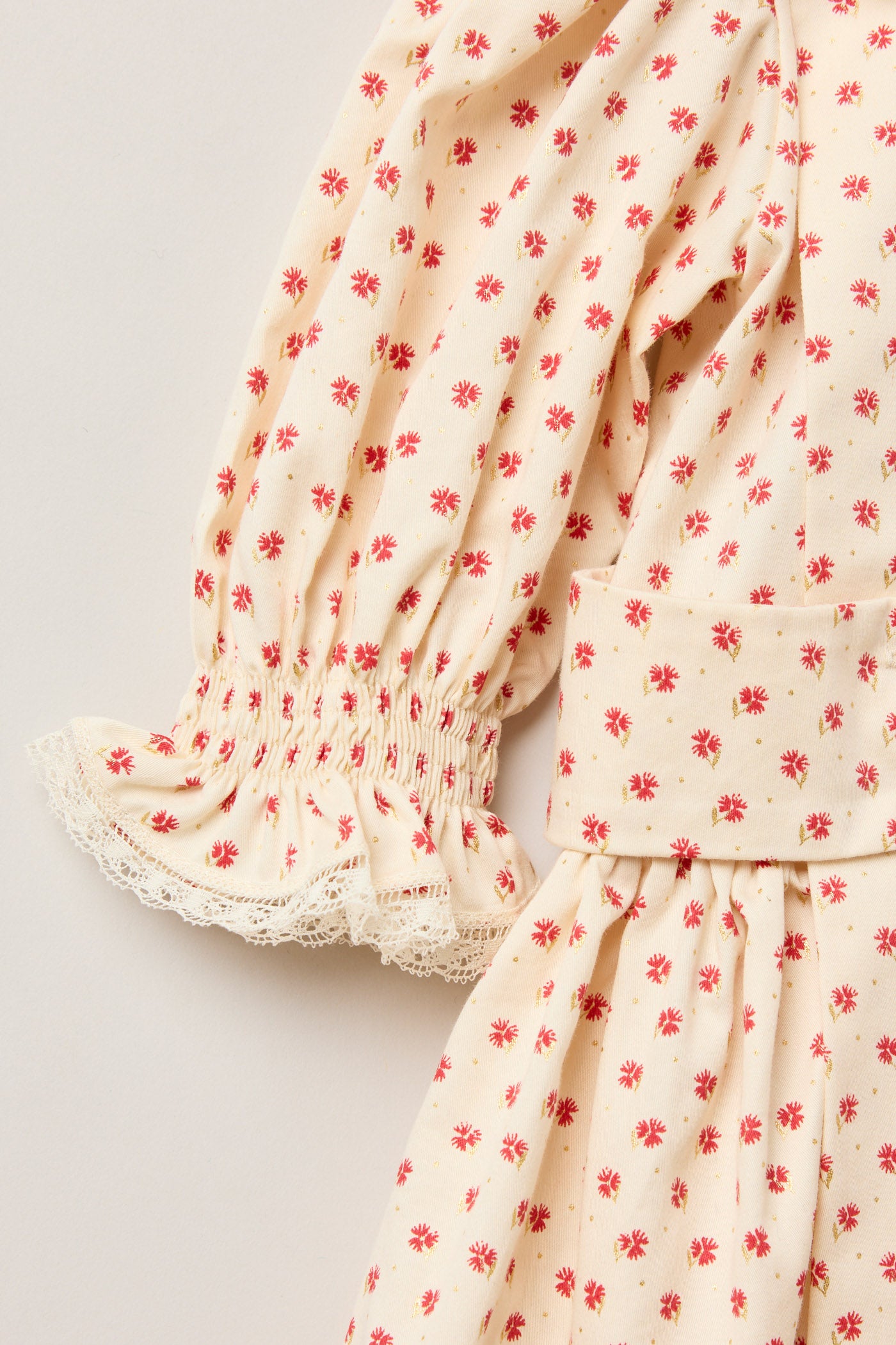 Baby Piano Dress Windsor Flower - Designed by Ingrid Lewis - Strawberries & Cream