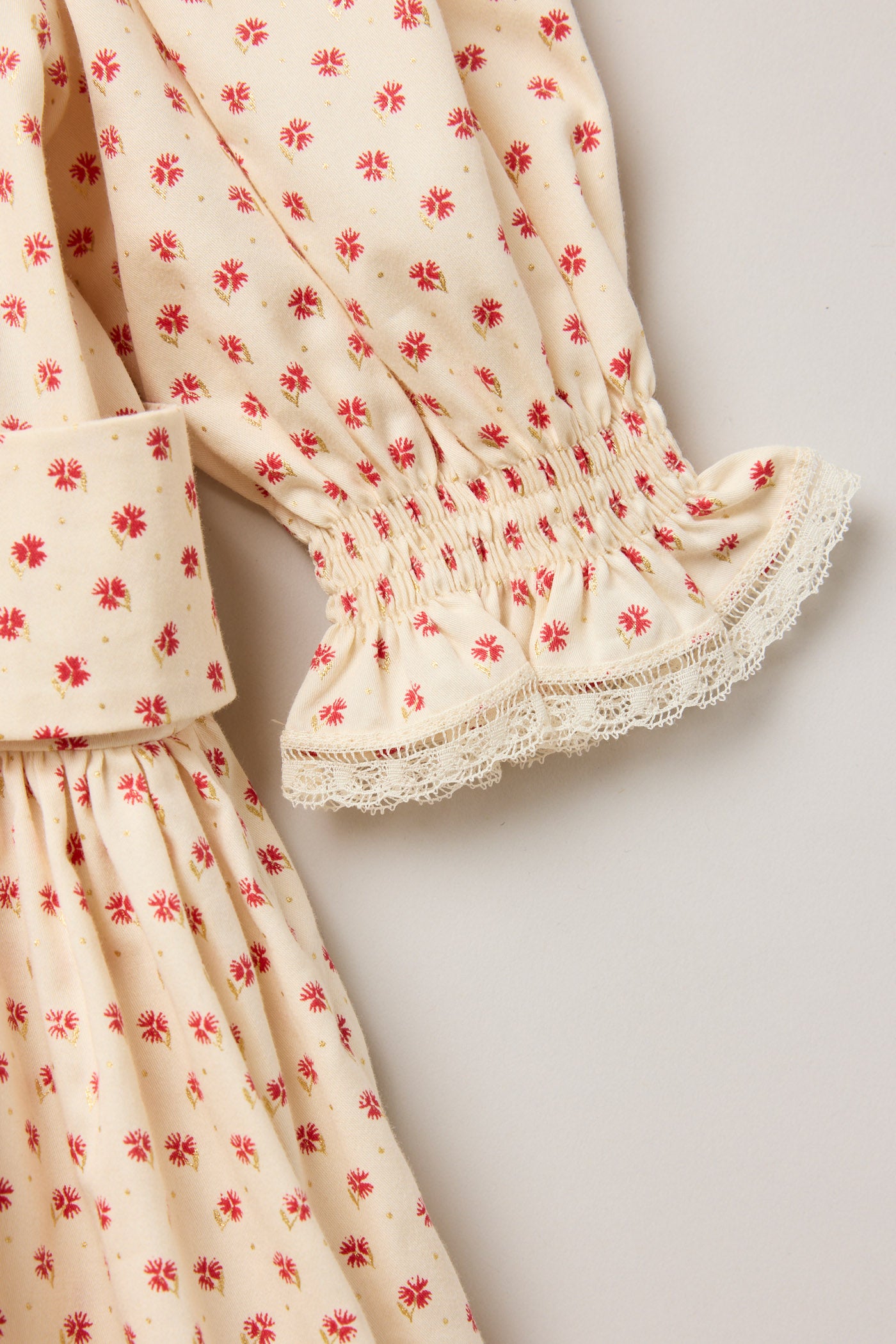 Baby Piano Dress Windsor Flower - Designed by Ingrid Lewis - Strawberries & Cream